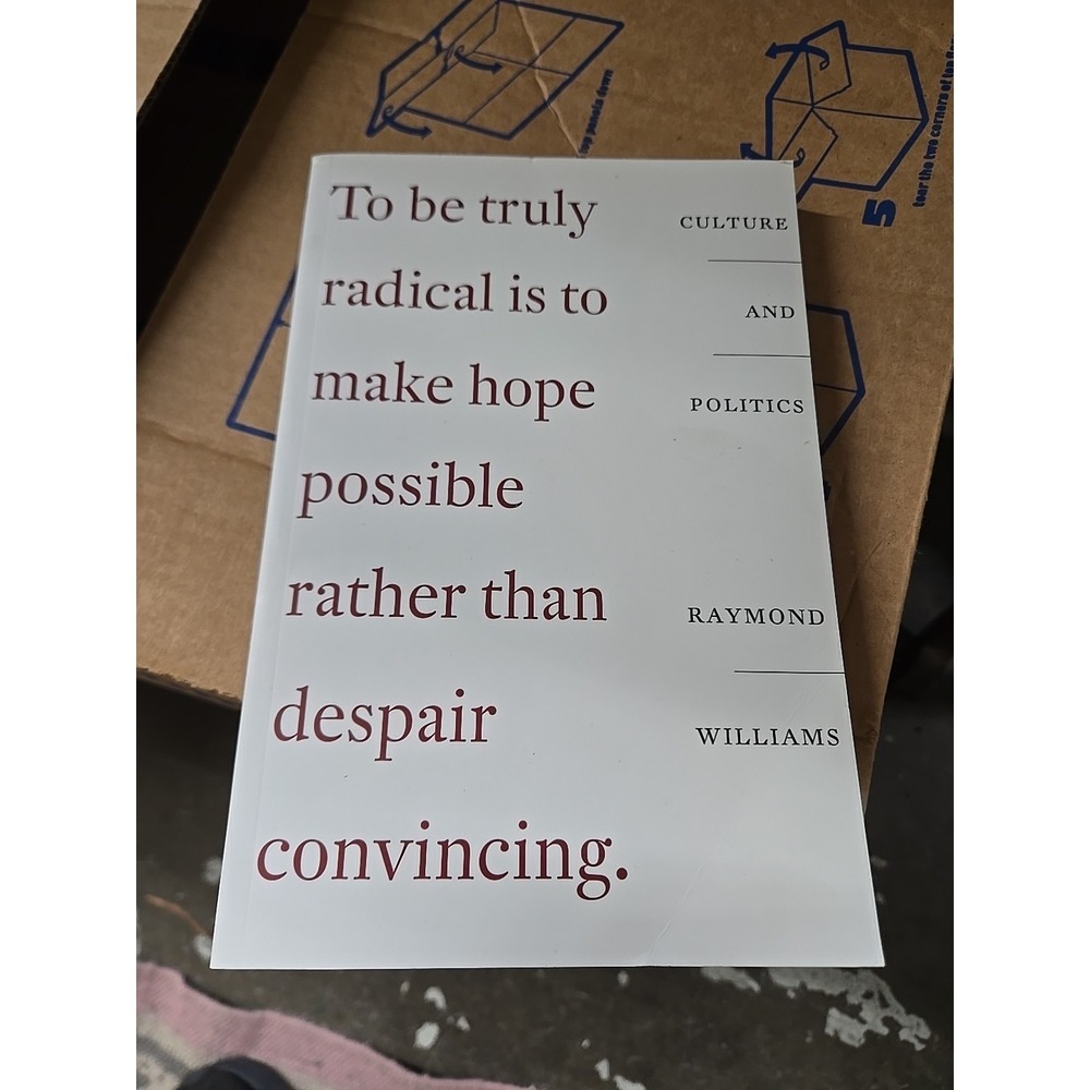 Culture and Politics : Class, Writing, Socialism by Raymond Williams (PB, 11A).